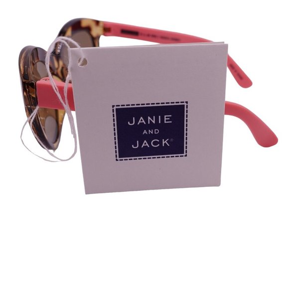 NWT Janie And Jack Cat Eye Sunglasses Girls 0-2 Years Tortoiseshell Pink - Picture 5 of 8
